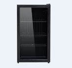 Черный интегрированный охладитель напитков 90 литров, стеклянный передний холодильник напитка